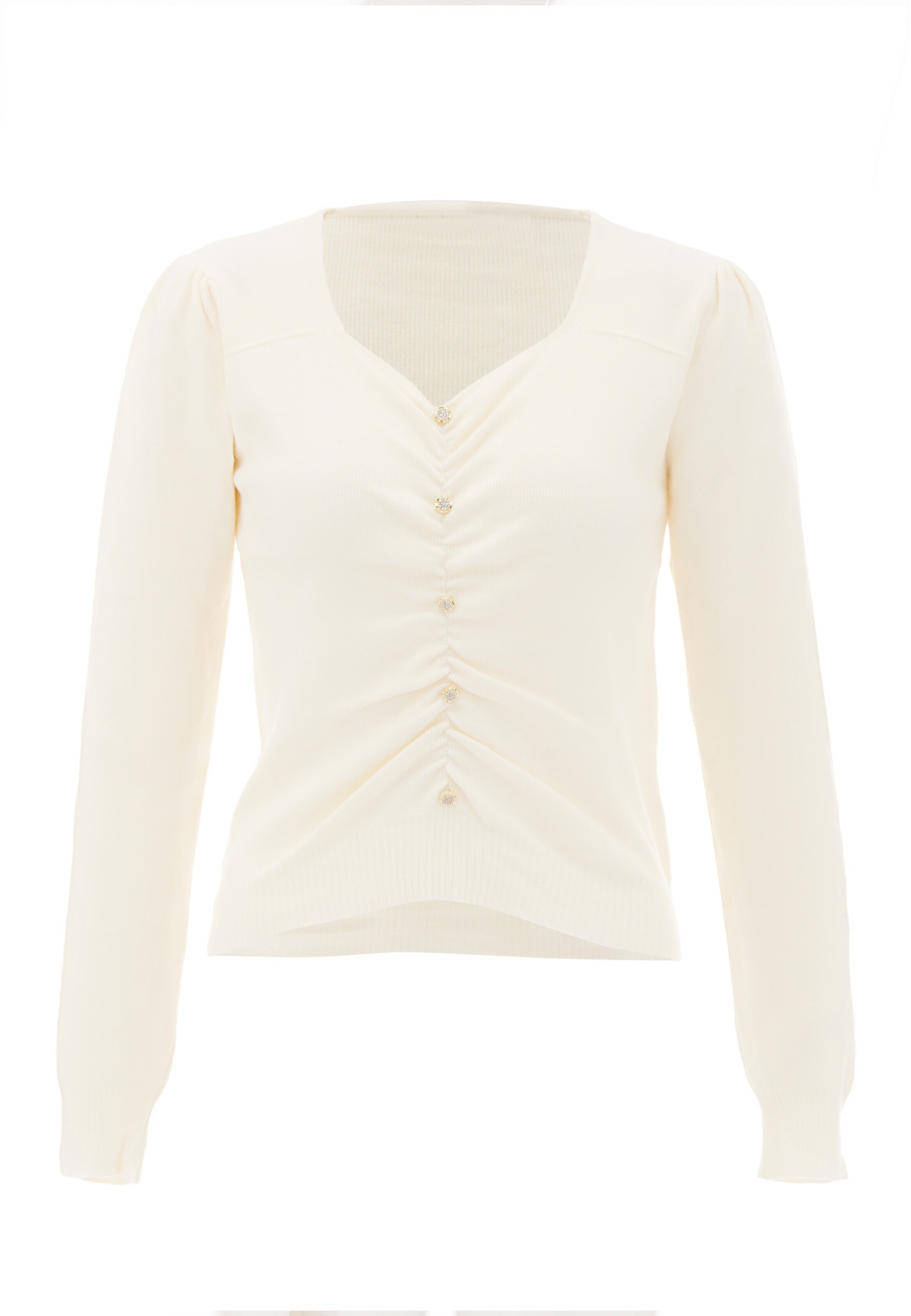 NAEMI Trui in Wit: voorkant