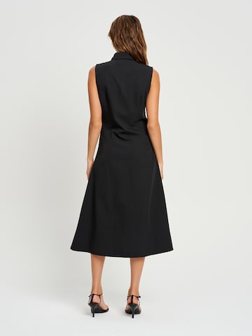 REUX Skjortklänning 'SOMALI' i svart: baksida
