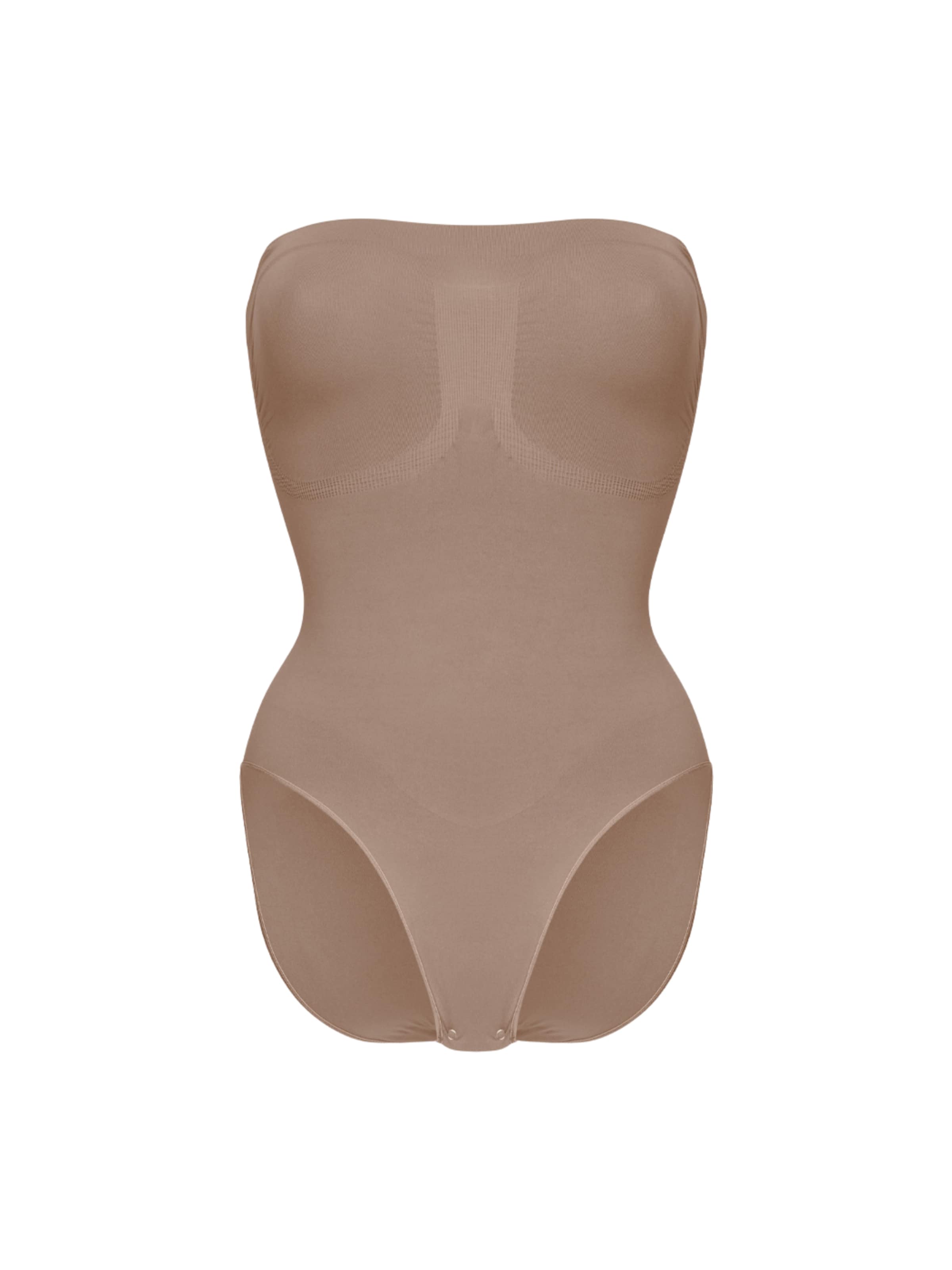 cfab (formerly creamy fabrics) Shaping Bodysuit 'Trägerloser Bodysuit Sculpting Shapewear mit Slip' in XS in Caramel, Item view