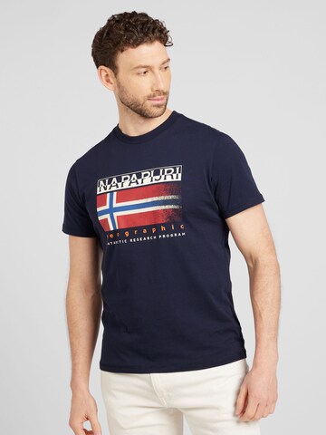 NAPAPIJRI - Camiseta 'S-KREIS' en azul: frente