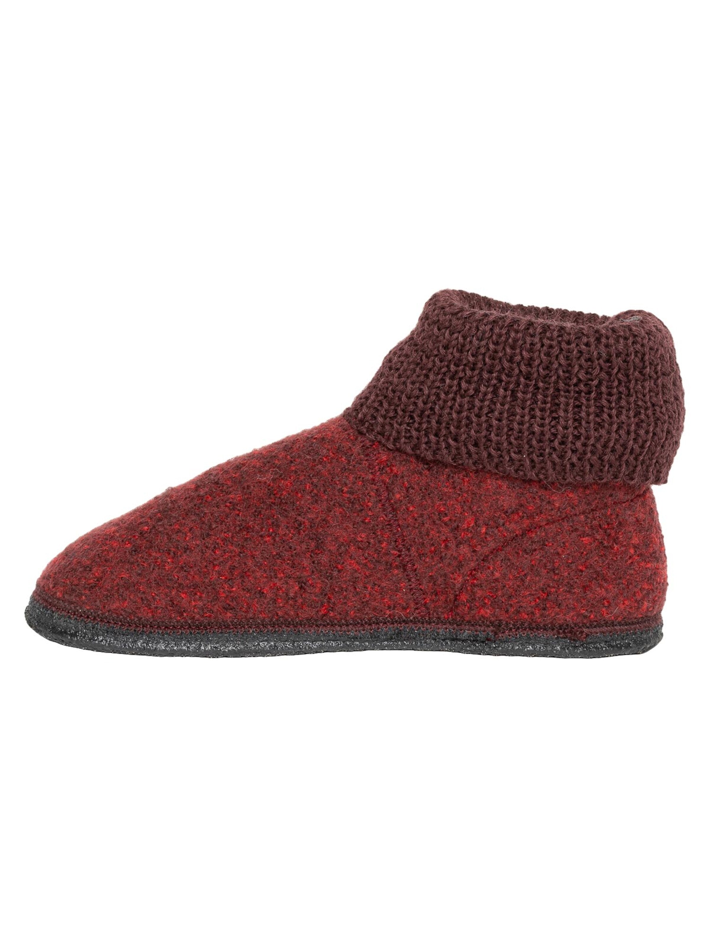 Gottstein Slippers 'Wool Venture High' in Red