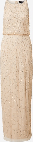 Papell Studio Dress in Beige: front