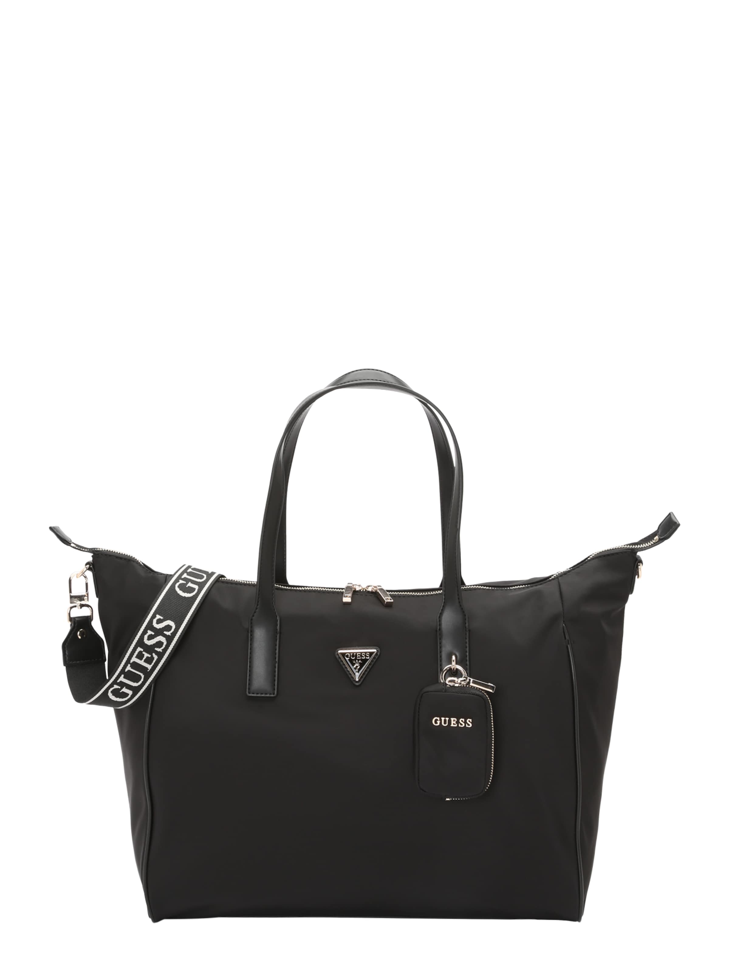 GUESS Шоппер 'FOLLIE CARRYON LARGE TOTE' в Черный: спереди