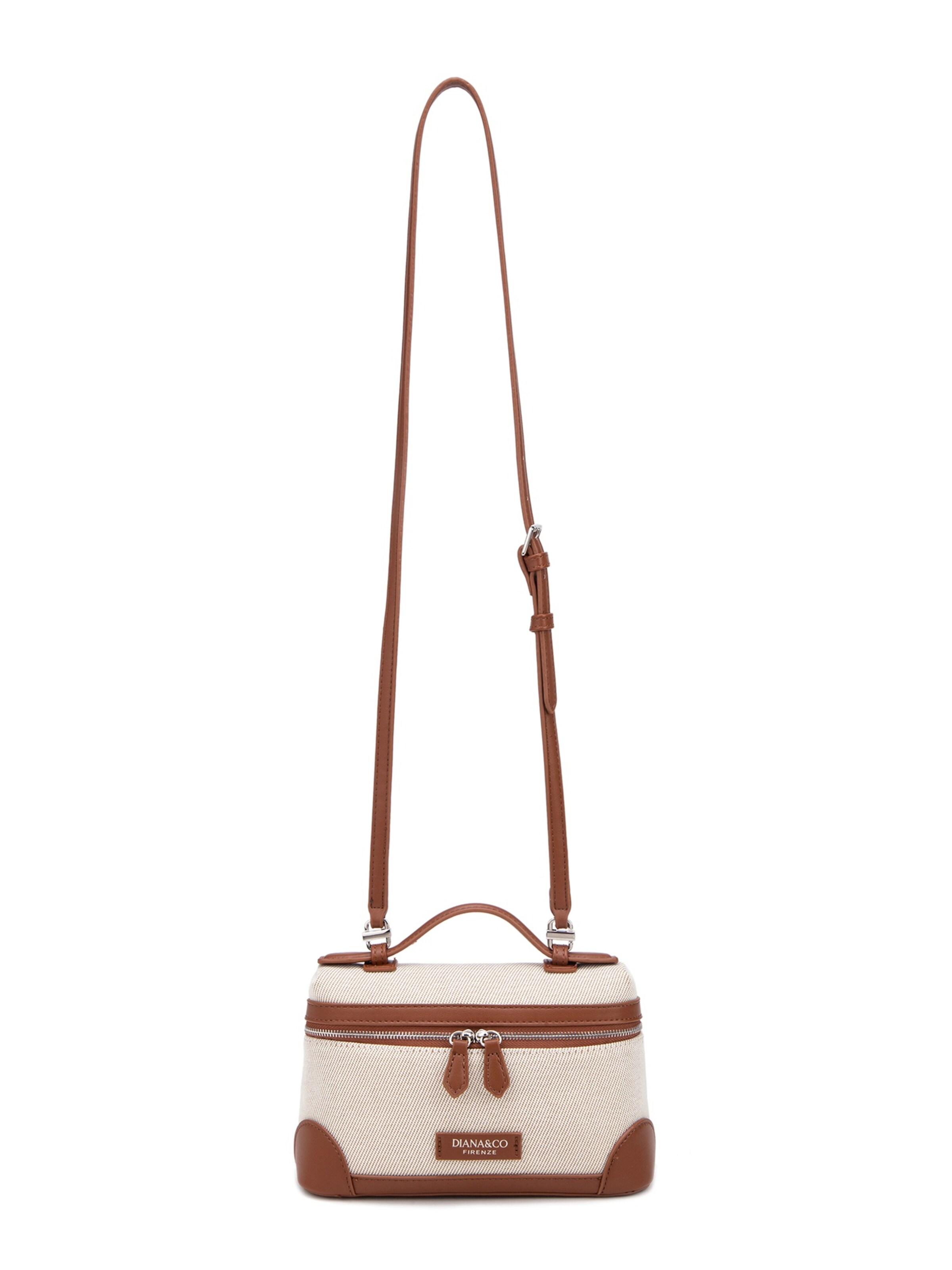 Borsa a tracolla 'Borsa a Mano Strutturata Diana & Co Firenze con Tracolla Regolabile e Dettagli Ecopelle' di Diana&Co. in marrone