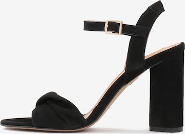 Kazar Strap Sandals in Black: front