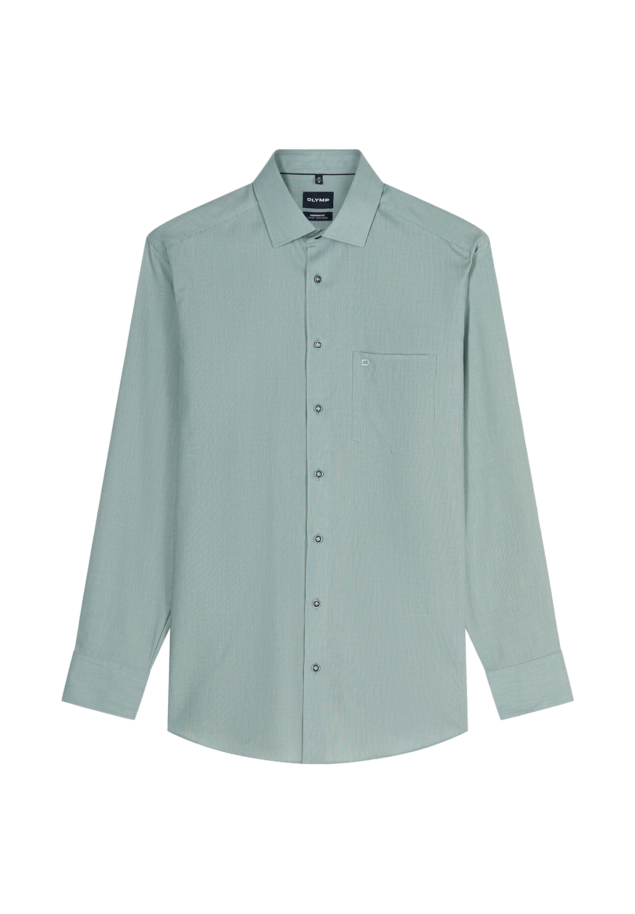 OLYMP - Ajuste regular Camisa en verde: frente
