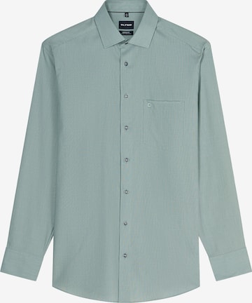 OLYMP - Ajuste regular Camisa en verde: frente
