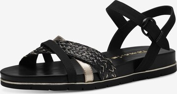 TAMARIS Sandalen met riem in Zwart: voorkant