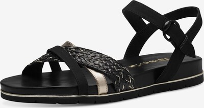 TAMARIS Páskové sandály - zlatá / černá, Produkt