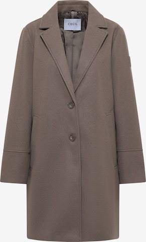 CECIL Between-Seasons Coat in Brown: front