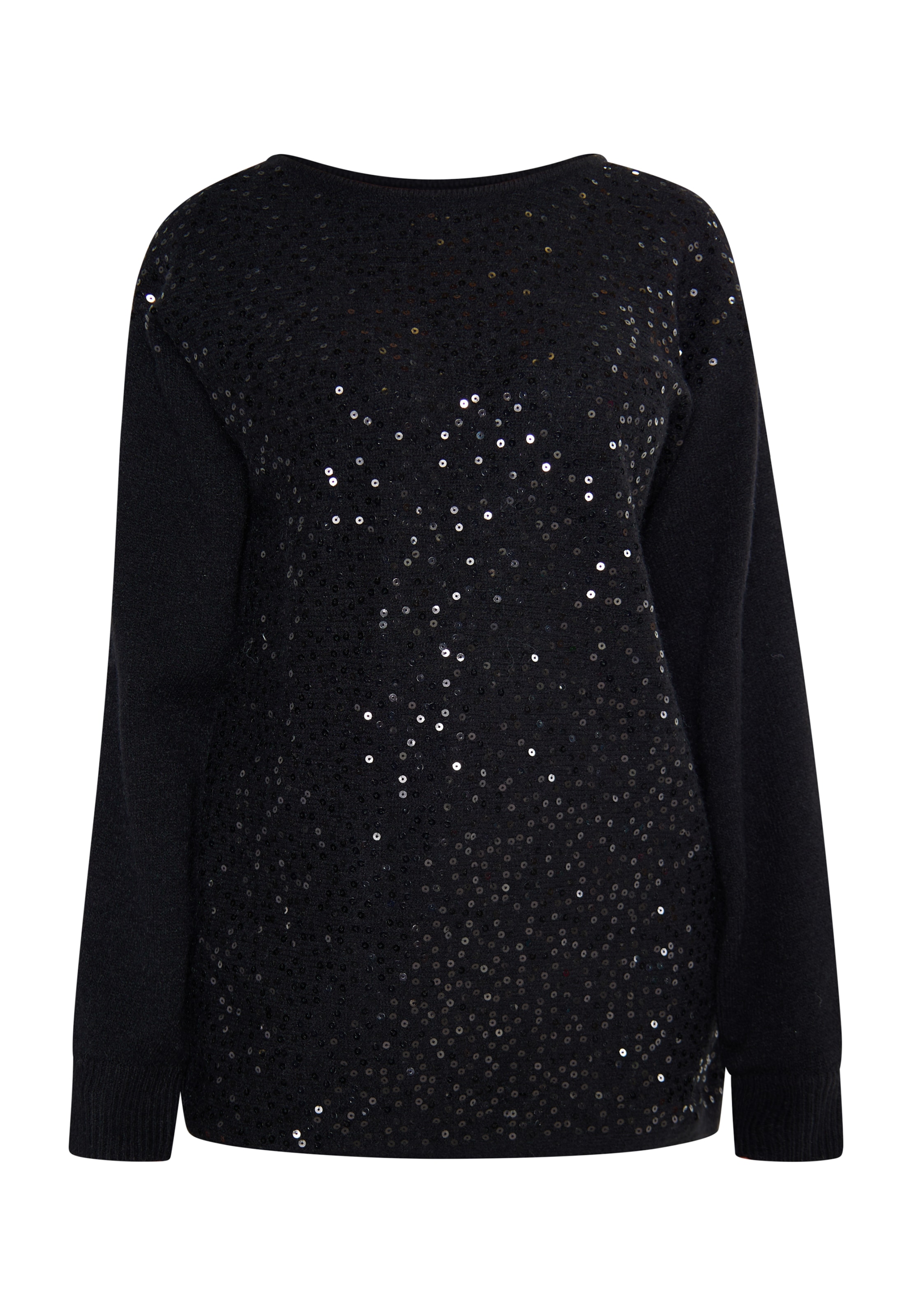 usha BLACK LABEL Πουλόβερ 'Nowles' σε μαύρο: μπροστά