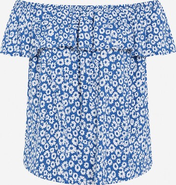 Threadbare Blouse 'THB Coronation Bardot Top' in Blue: front