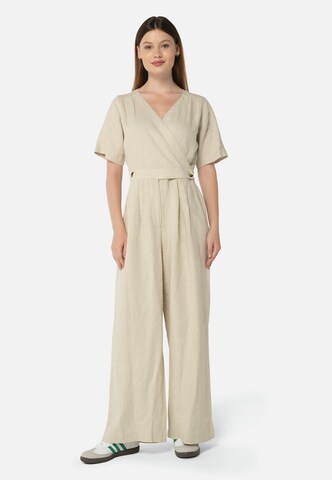 FRESHLIONS Jumpsuit 'Kira' in Beige: front
