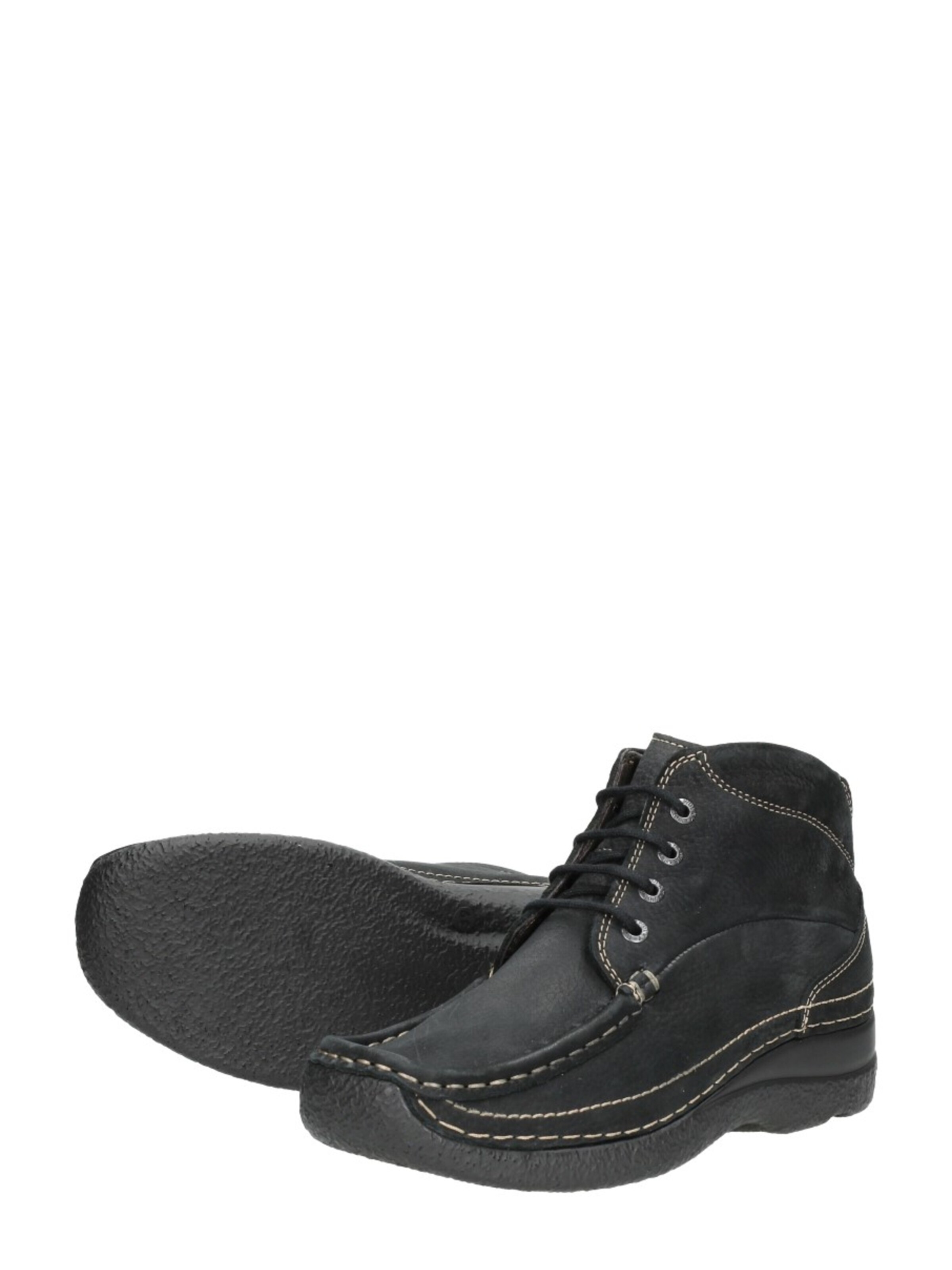 Wolky Schnürstiefelette 'Roll Shoot'‌‌‌‌‌‌ in Schwarz