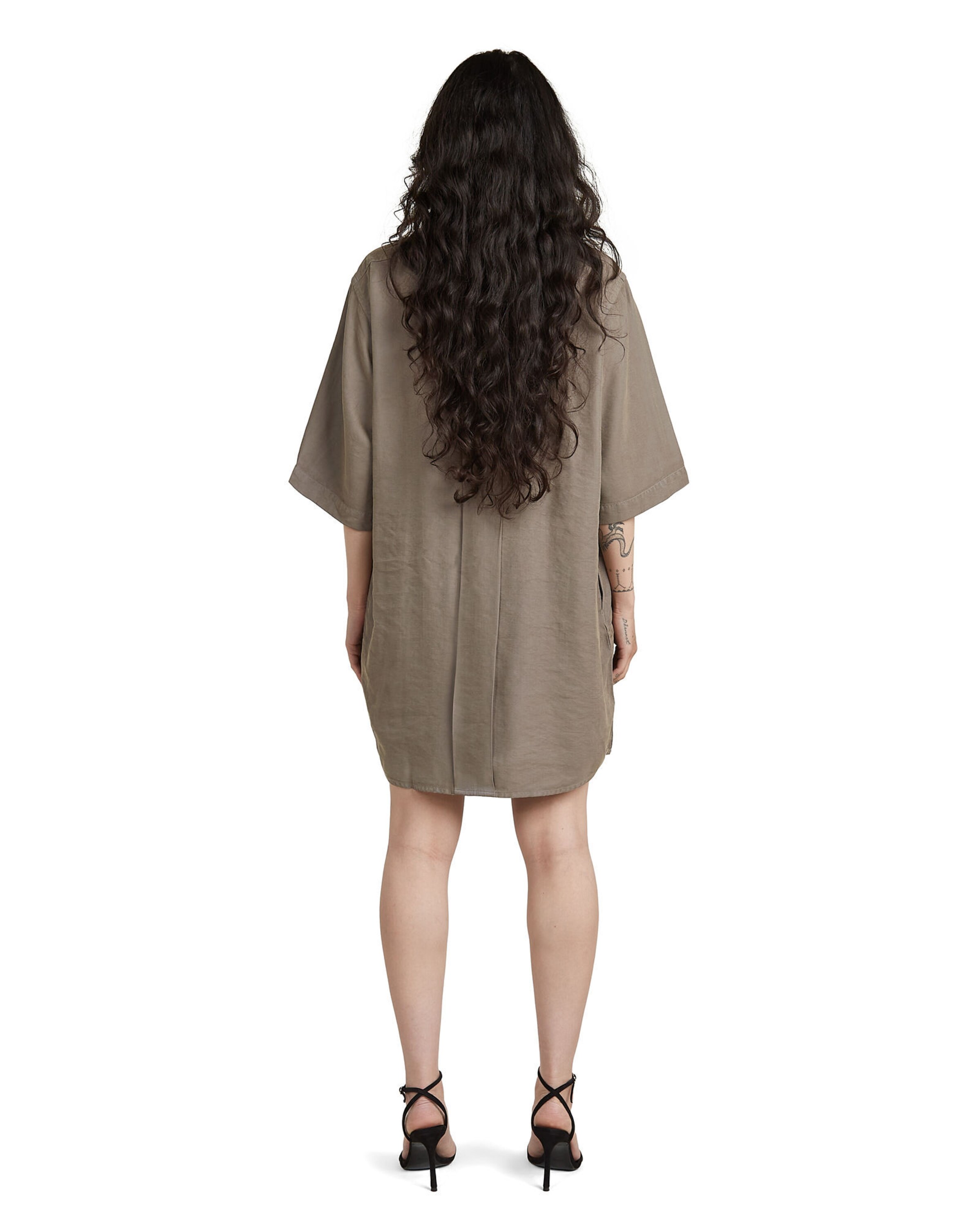 G-STAR Dress 'Shirt dress' in Brown