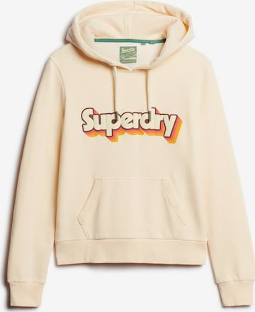 Sweat-shirt Superdry en beige : devant