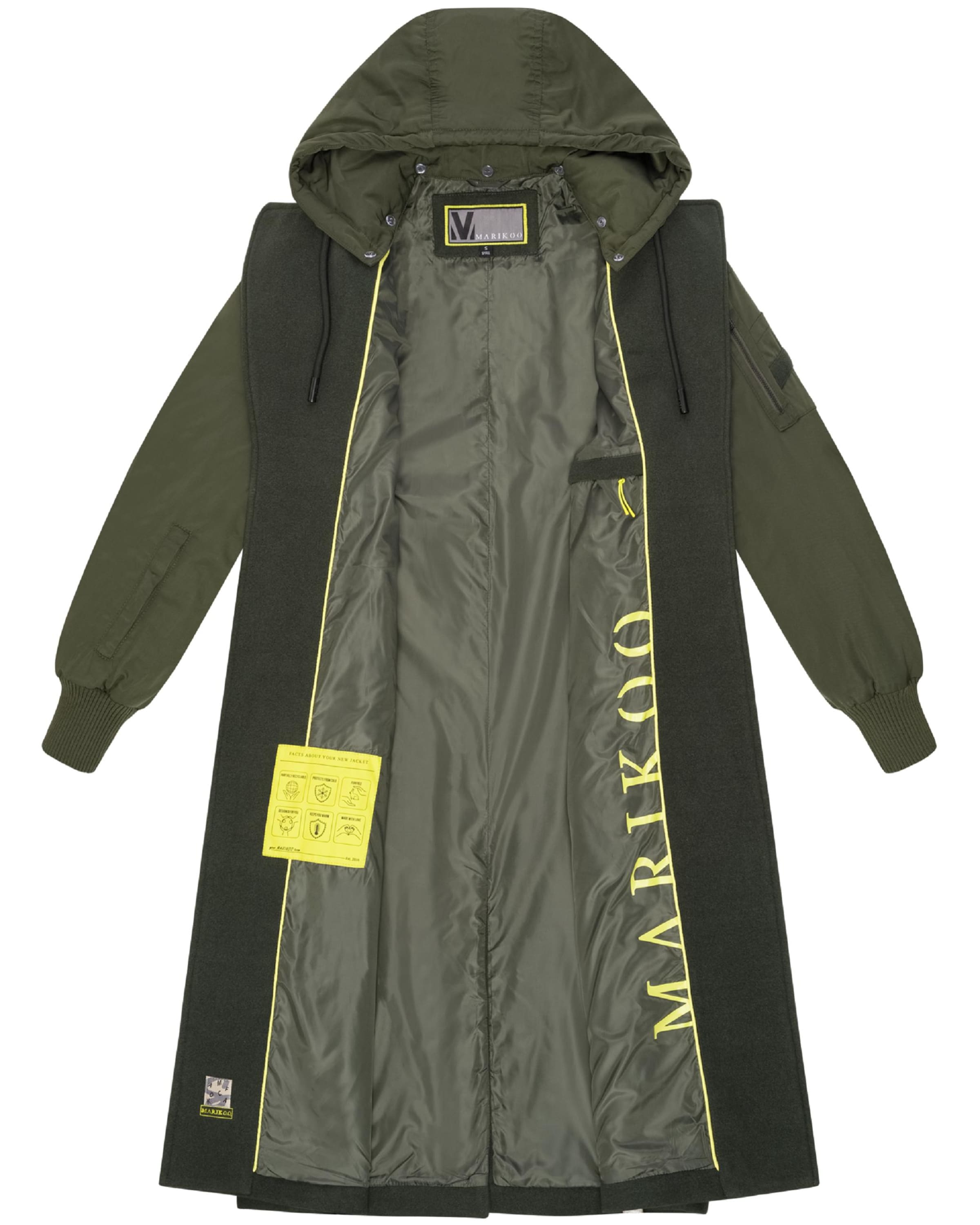 MARIKOO Ανοιξιάτικο και φθινοπωρινό παλτό 'Tjadee 16' σε πράσινο