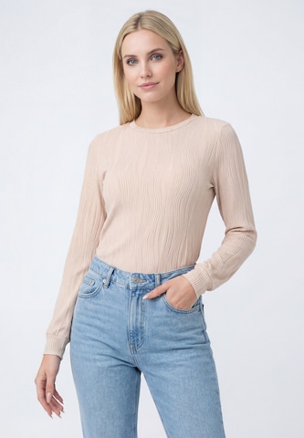MIMO Shirt 'Everyday Fashion' in Beige: voorkant