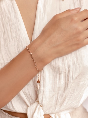 Braccialetto 'Multi Hearts' di Hey Happiness in oro: frontale