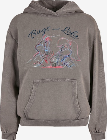 ABSOLUTE CULT Sweatshirt 'Looney Tunes - Bugs and Lola Sketch' in Grey: front