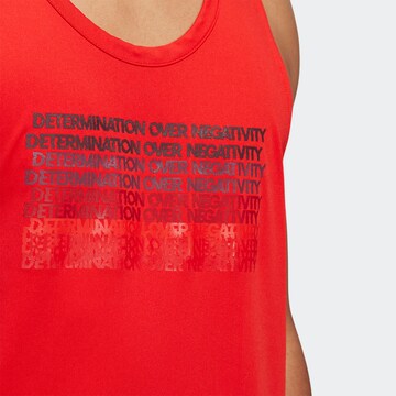 ADIDAS SPORTSWEAR Λειτουργικό μπλουζάκι 'D.O.N. Issue 4 Future Of Fast' σε κόκκινο