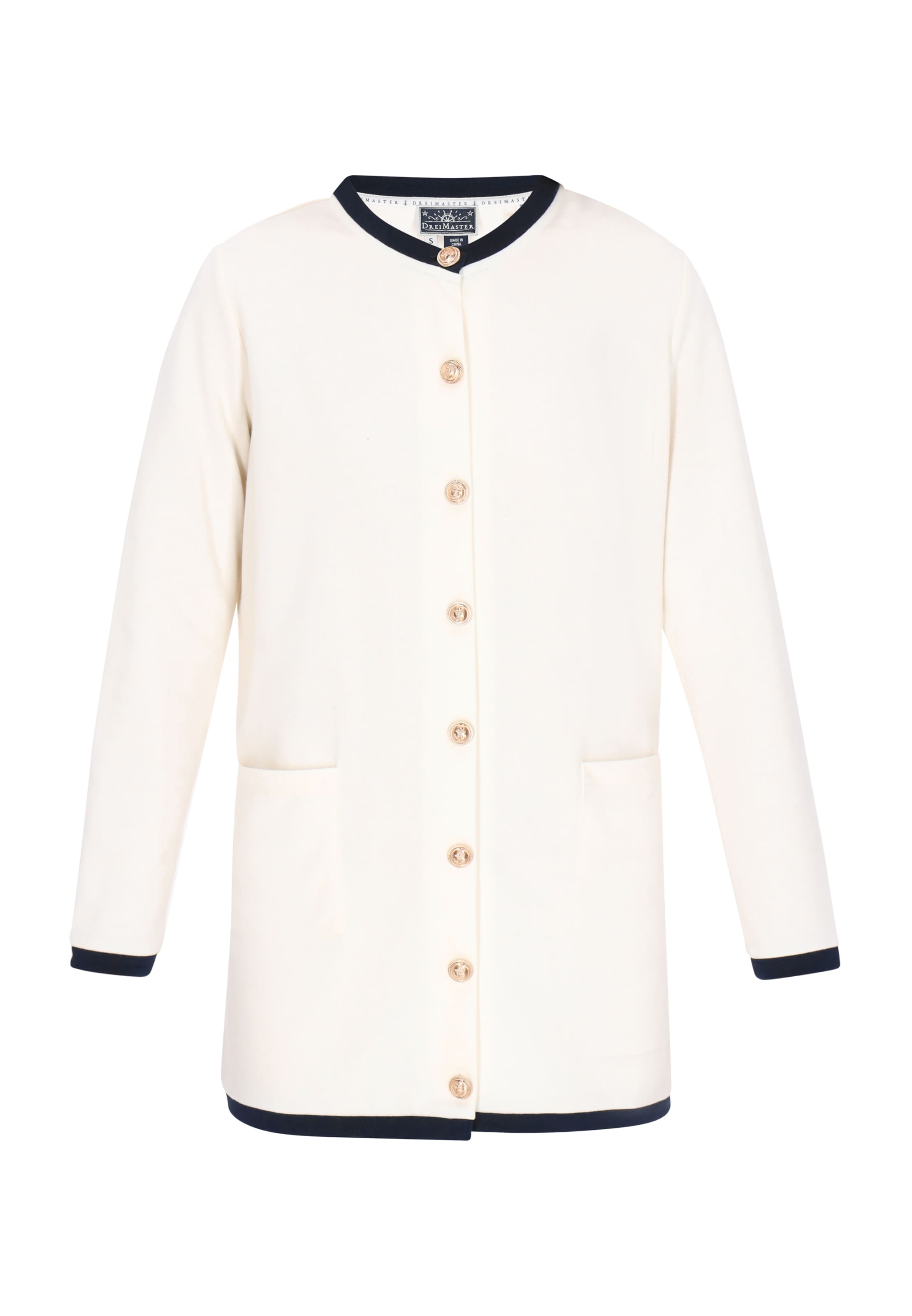 DreiMaster Maritim Вязаная кофта в Белый: спереди