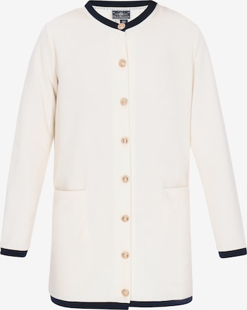 DreiMaster Maritim Πλεκτή ζακέτα σε λευκό: μπροστά