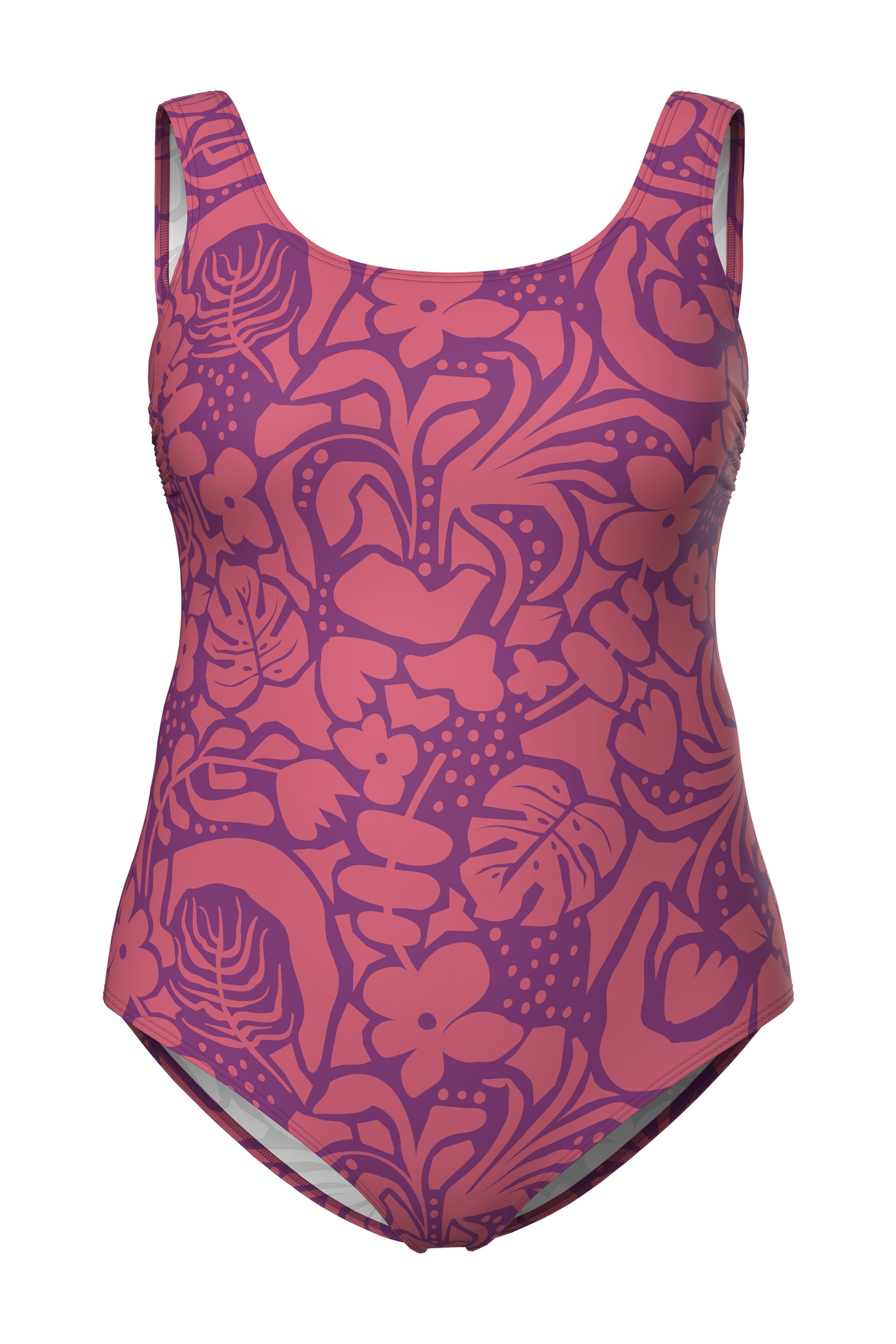 Ulla Popken Bralette Swimsuit in Red: front