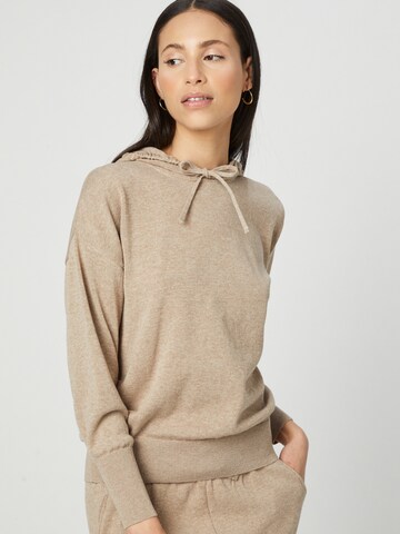 Sweat-shirt Liz Kaeber en beige : devant