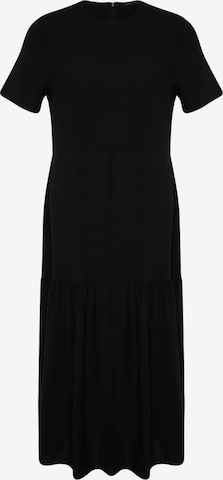 Trendyol CurveHaljina - crna boja: prednji dio