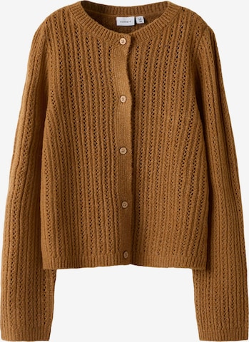 NAME IT Gebreid vest in Bruin: voorkant
