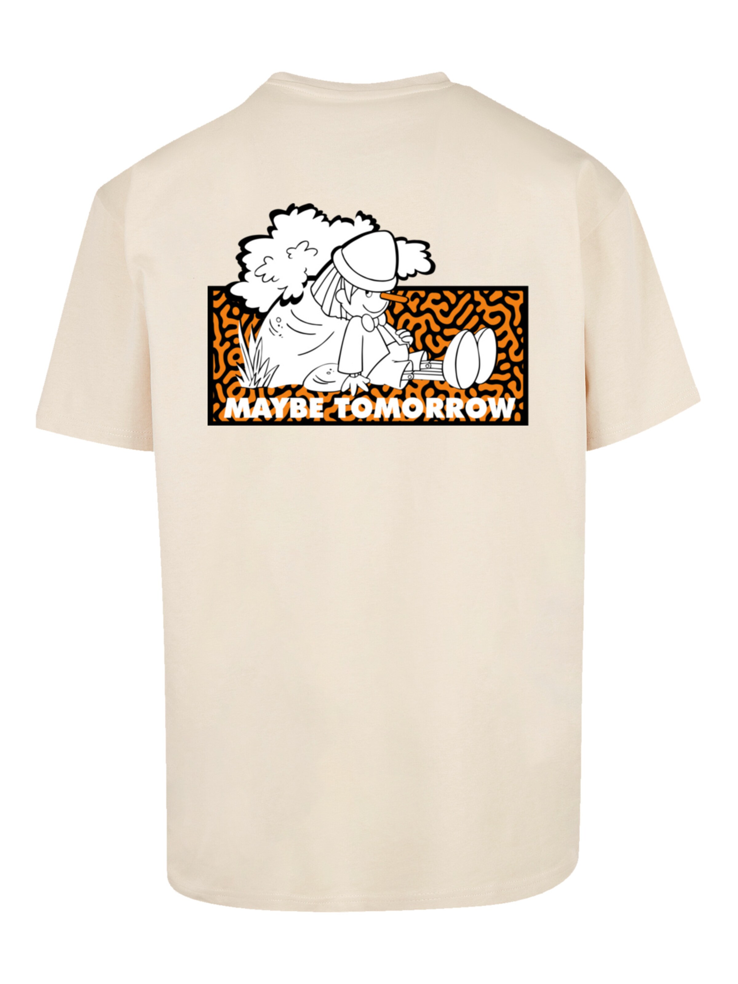 T-Shirt 'Heroes of Childhood Pinocchio Maybe Tomorrow' F4NT4STIC en beige