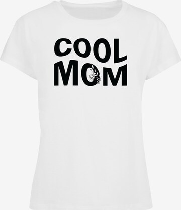 Maglietta 'Mothers Day - Cool Mom' di Merchcode in bianco: frontale