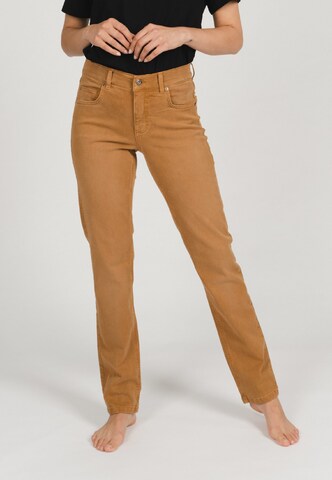 Angels Slimfit Jeans in Bruin: voorkant