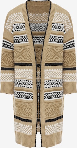 Jalene Kardigan – béžová: přední strana