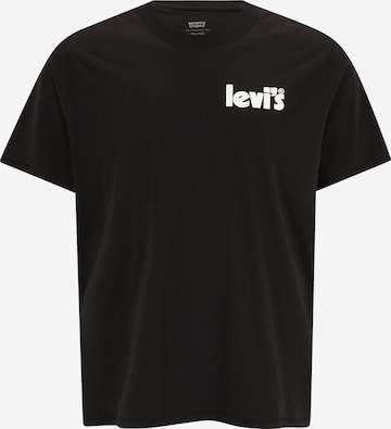 Levi's® Big & Tall Paita 'Relaxed Fit Tee' värissä musta: edessä
