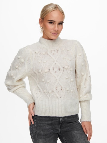 Pull-over 'Poppy' ONLY en beige : devant