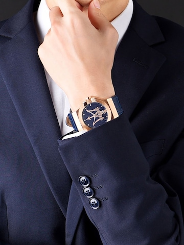 Montre à affichage analogique Maserati en bleu : devant