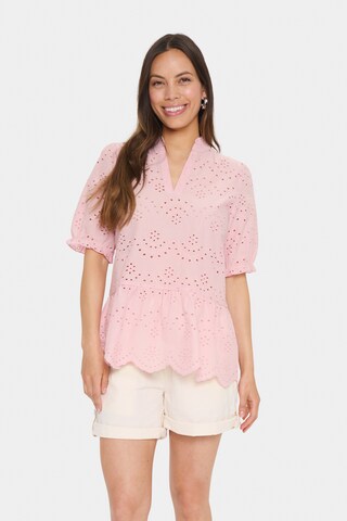 SAINT TROPEZ Blouse 'Geleksa' in Roze: voorkant