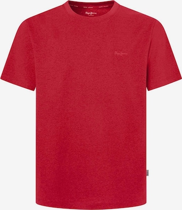 T-Shirt ' CONNOR ' Pepe Jeans en rouge : devant