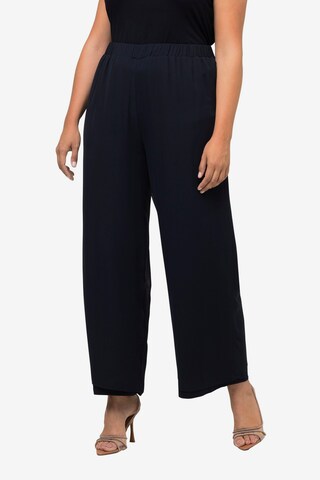 Ulla Popken Wide leg Broek in Blauw: voorkant