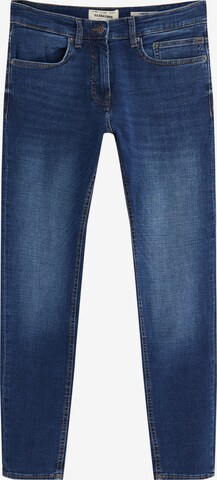 Coupe slim Jean Pull&Bear en bleu : devant