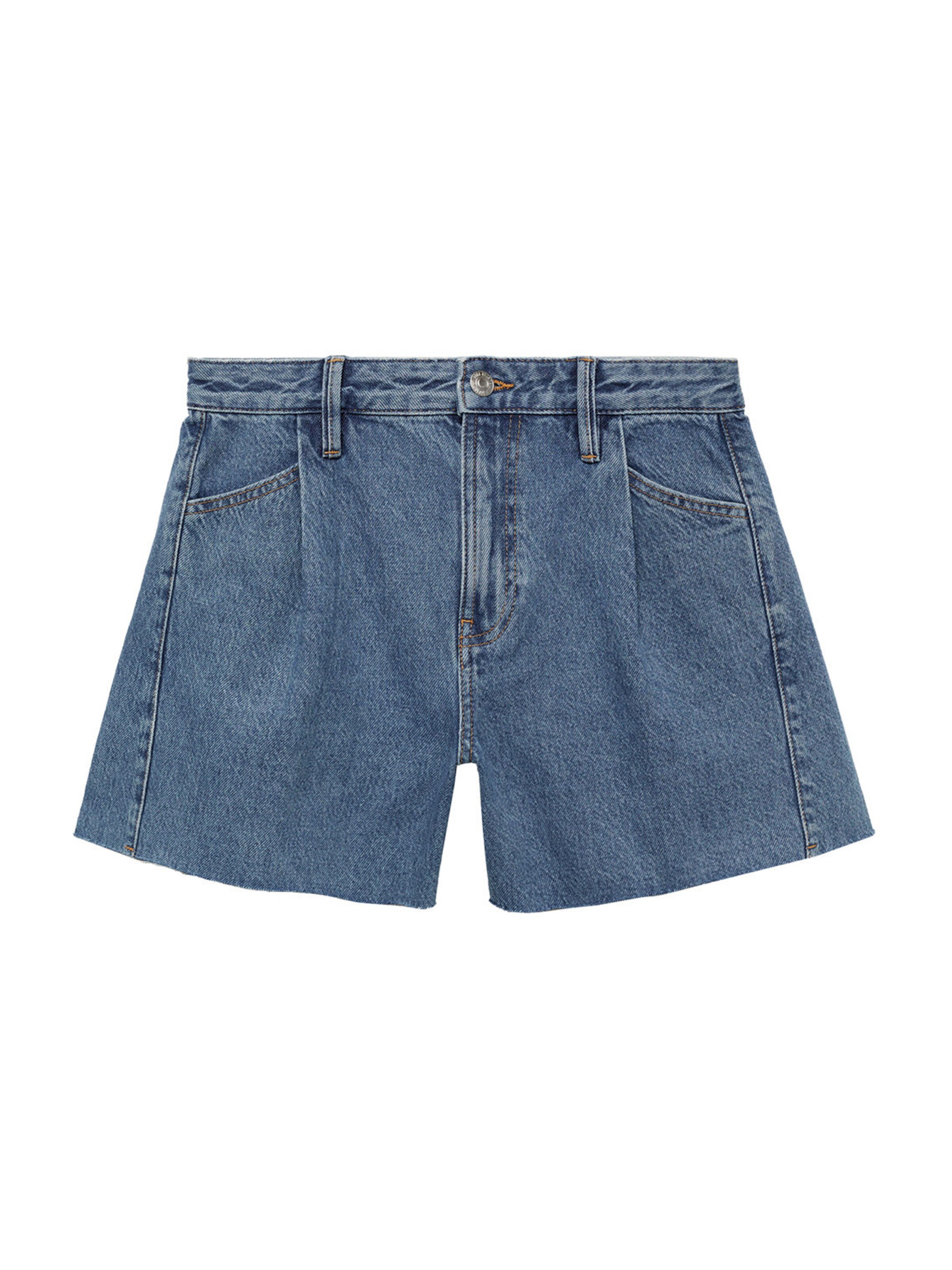 MANGO Loosefit Bandplooi jeans 'Ibiza' in Blauw: voorkant