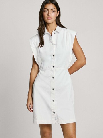 Pepe Jeans Shirt dress 'Chey' in White: front