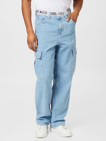 Tommy Jeans Loose fit Cargo jeans 'AIDEN' in Blue: front