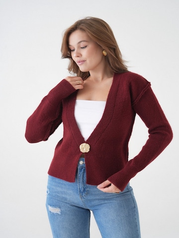Cardigan WOMAN VISION en rouge : devant