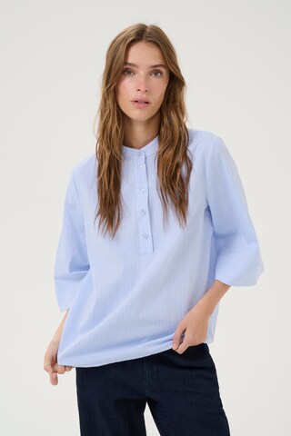 Chemisier 'Bella' My Essential Wardrobe en bleu : devant