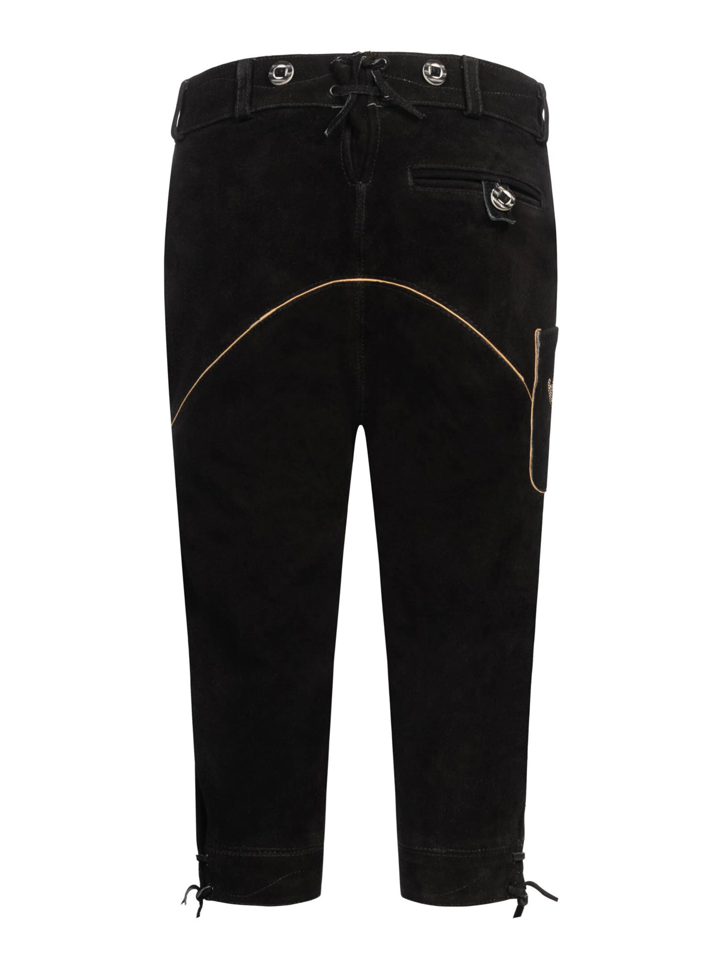 Alessandro Salvarini Regular Trachtenhose in Schwarz