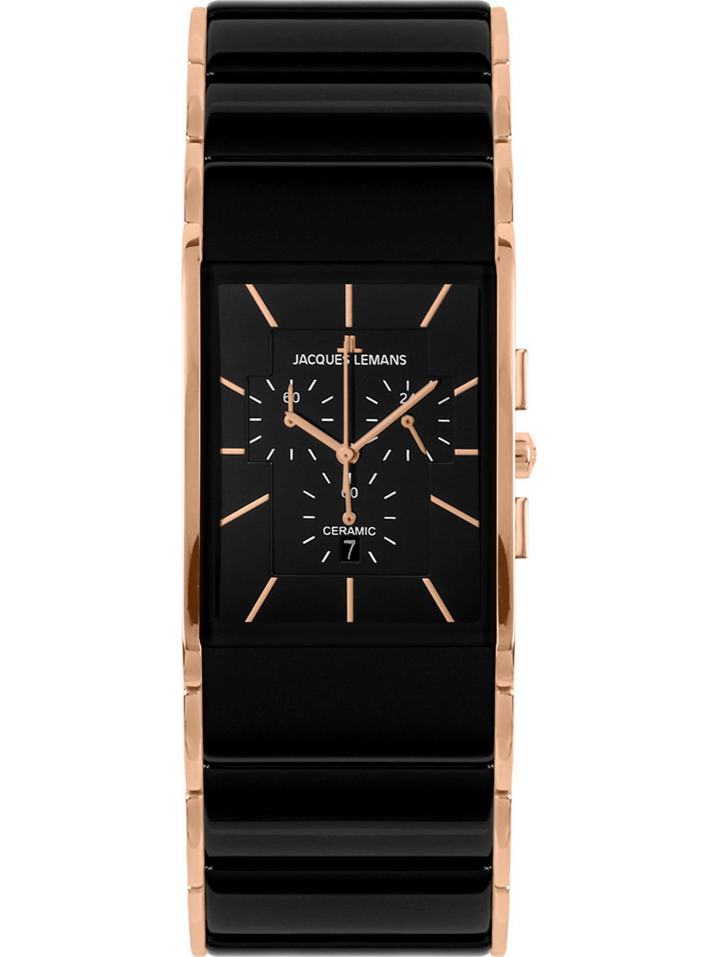 Jacques Lemans Analog Watch in Black: front