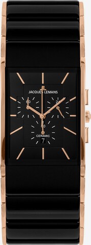 Jacques Lemans Analog Watch in Black: front